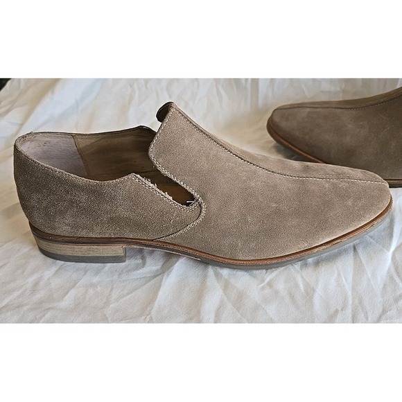 DKNY Men\'s Size 11.5 M John‎ Slip On Light Brown Leather Loafers Dress Shoes main image 8